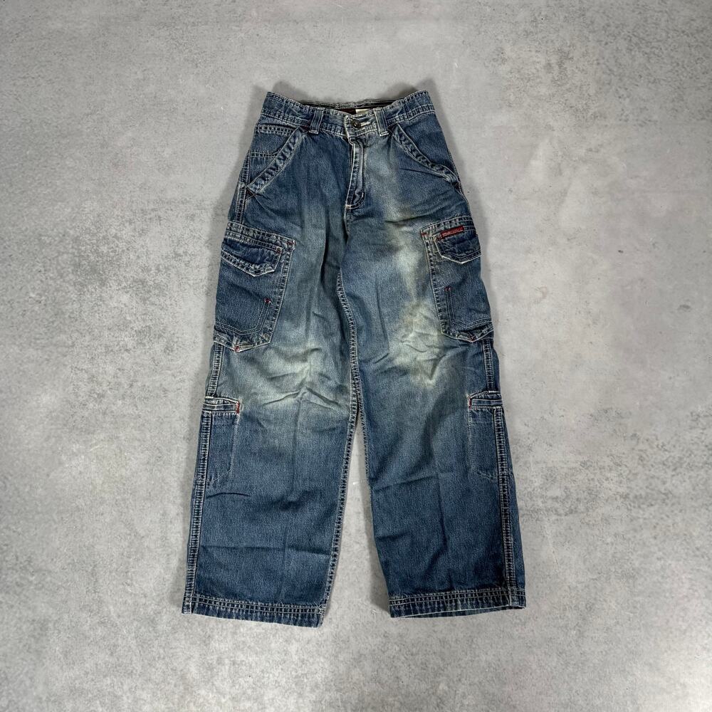 Old Navy Kids Cargo Baggy Jeans Blue Denim Size: 8